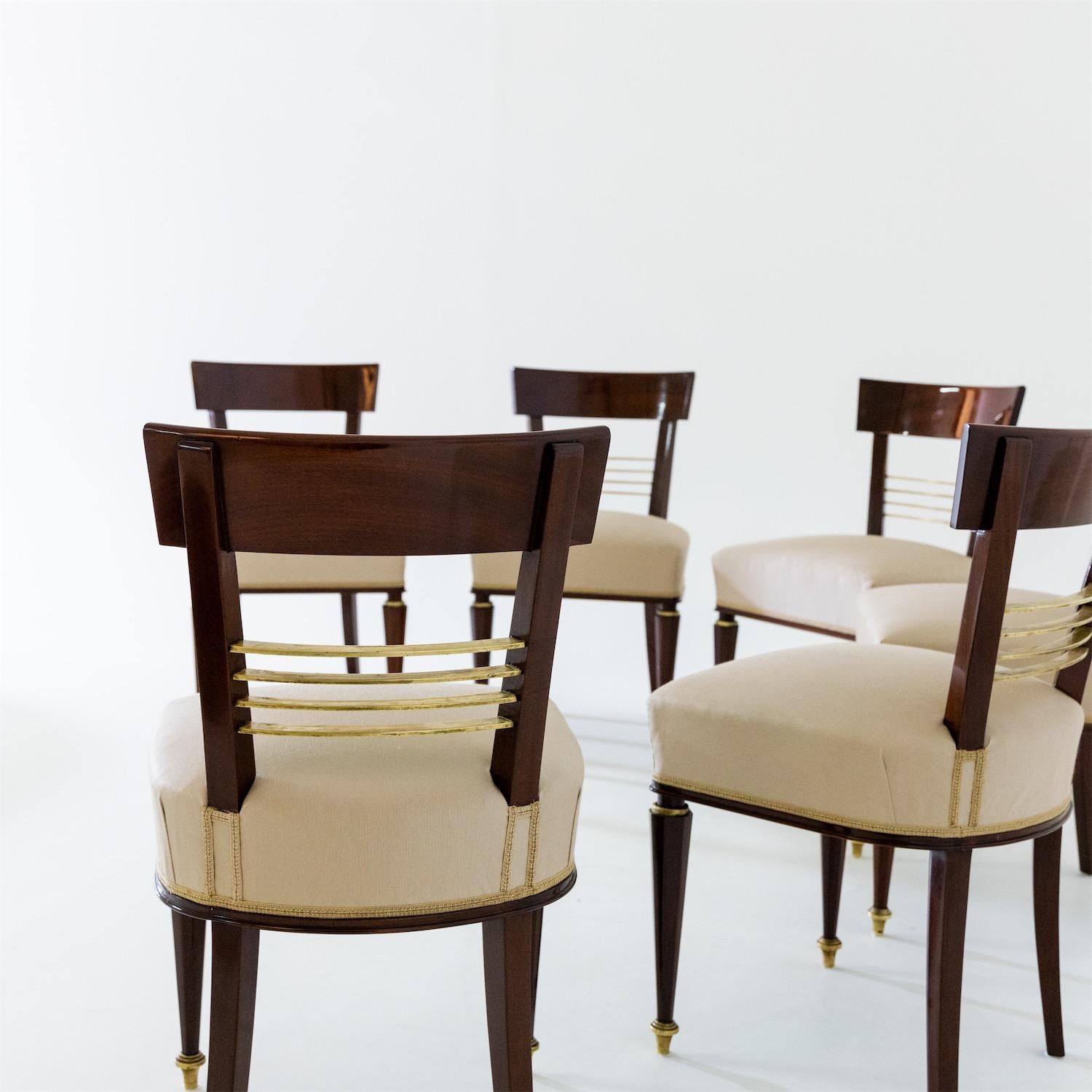 Set of Six Dining Room Chairs, Mid-19th Century 4