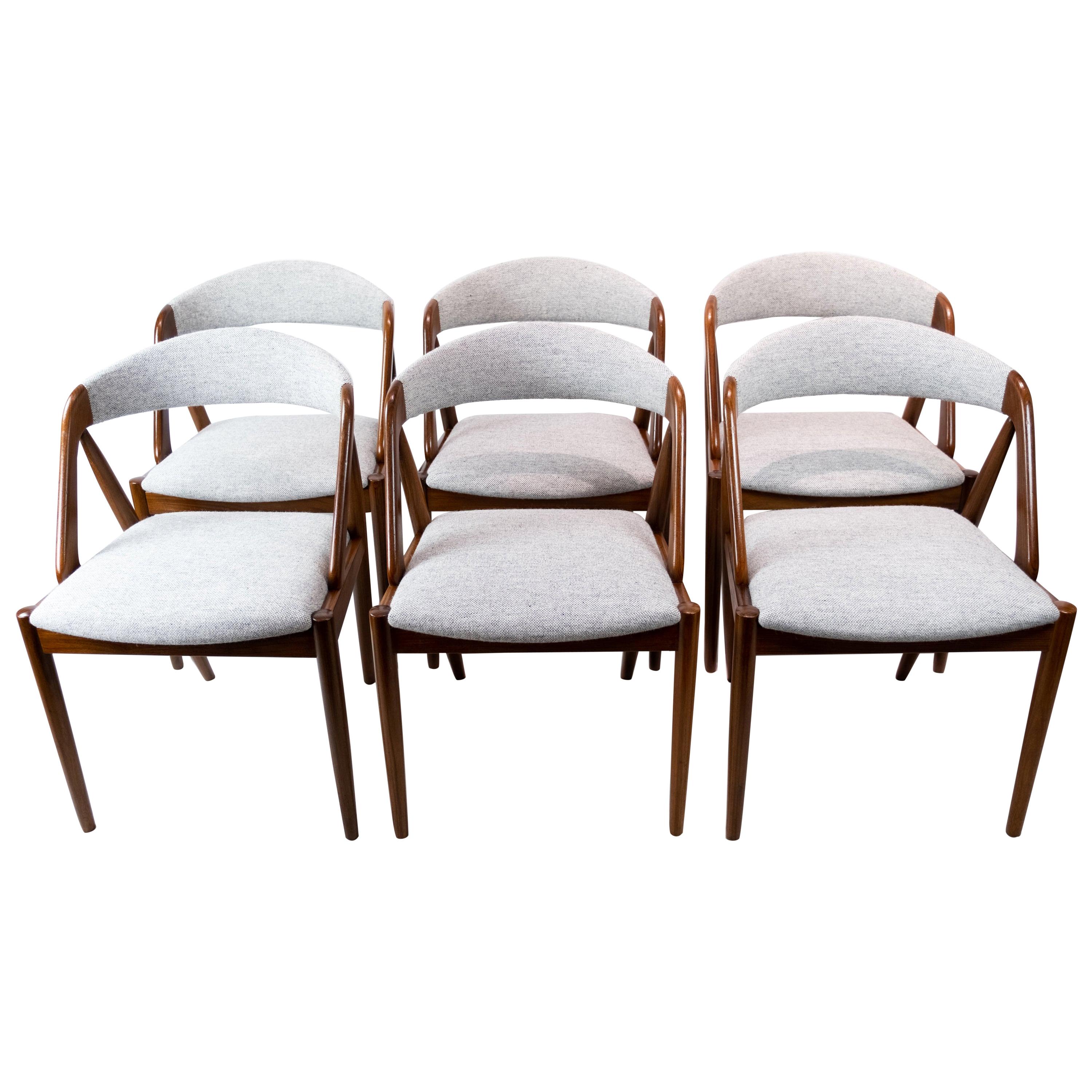 Set of Six Dining Room Chairs, Model 31, Designed by Kai Kristiansen