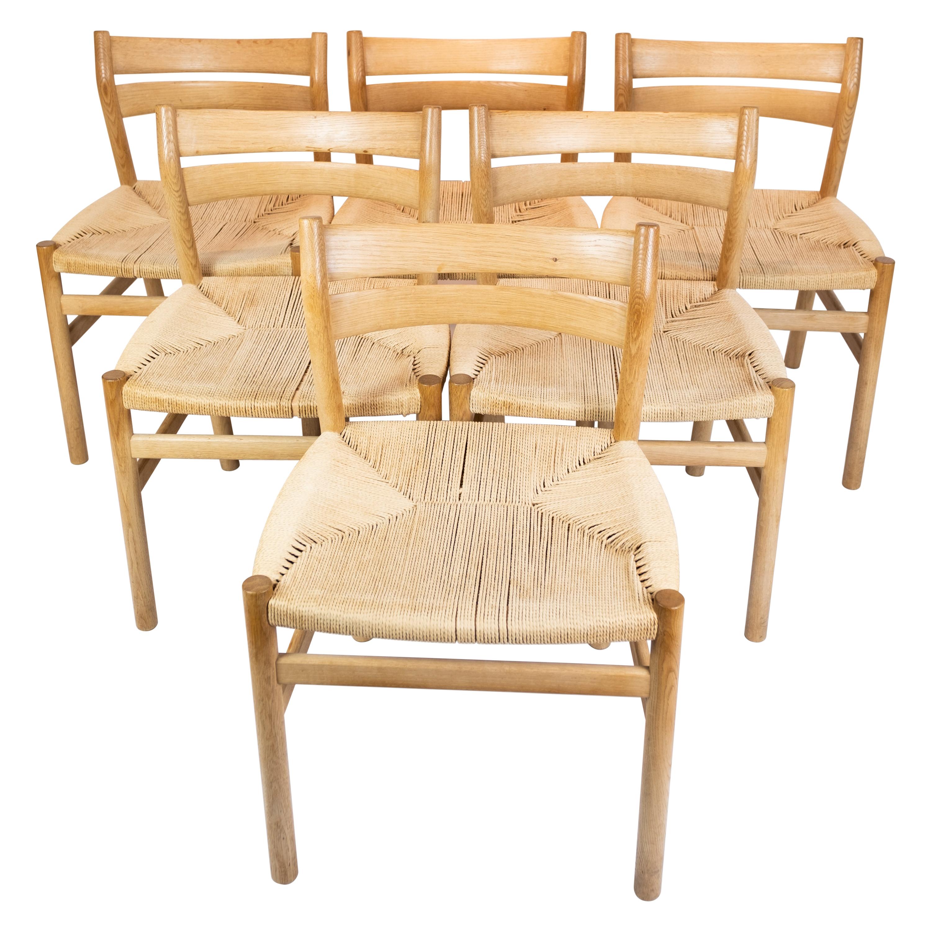 Set of Six Dining Room Chairs, Model BM1, of Oak, by Børge Mogensen