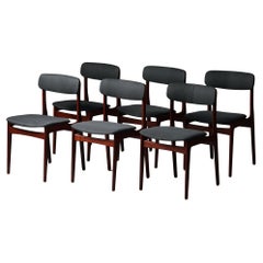 Set of Six Dining Room Chairs, Thorsø Stole- och Møbelfabrik, Denmark, 1960s