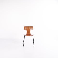 Set Of Six Dining T-Chairs Model "3103" By Arne Jacobsen For Fritz Hansen