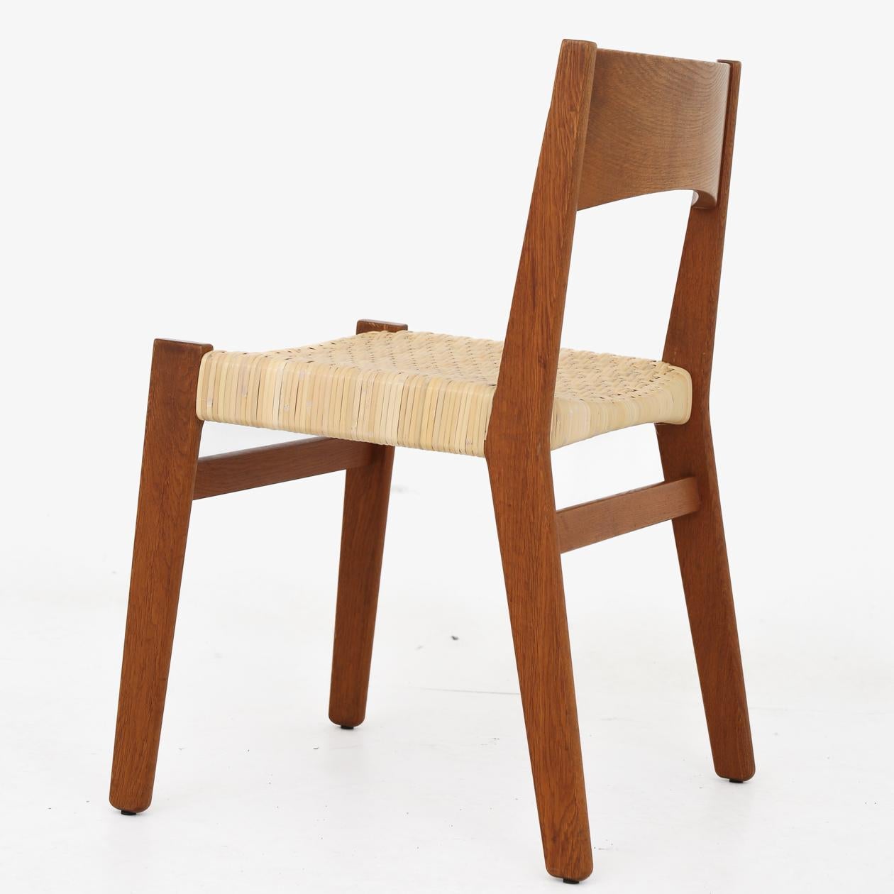 Scandinave moderne Ensemble de six fauteuils de salle à manger par John Vedel Rieper en vente