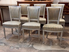 Set of Six Directoire-Style Dining Chairs