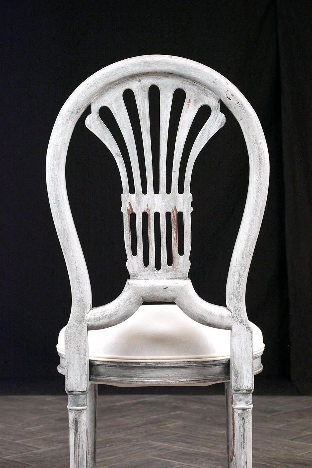 Set of Six Swedish Gustavian Style Dining Chairs 3