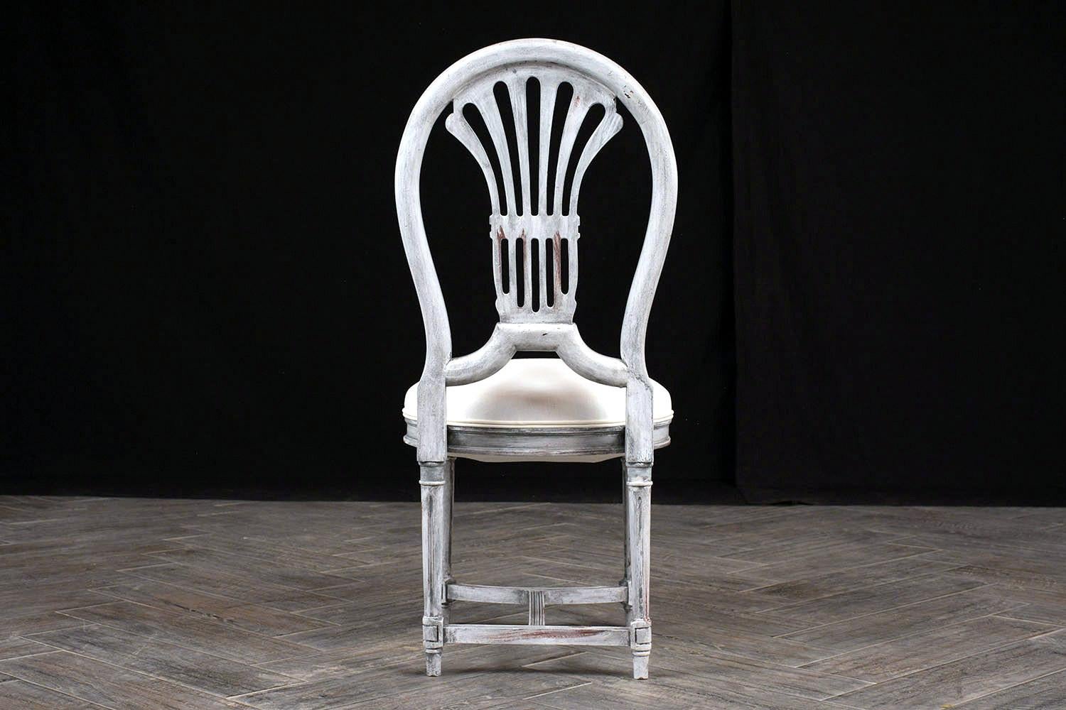 Set of Six Swedish Gustavian Style Dining Chairs 2