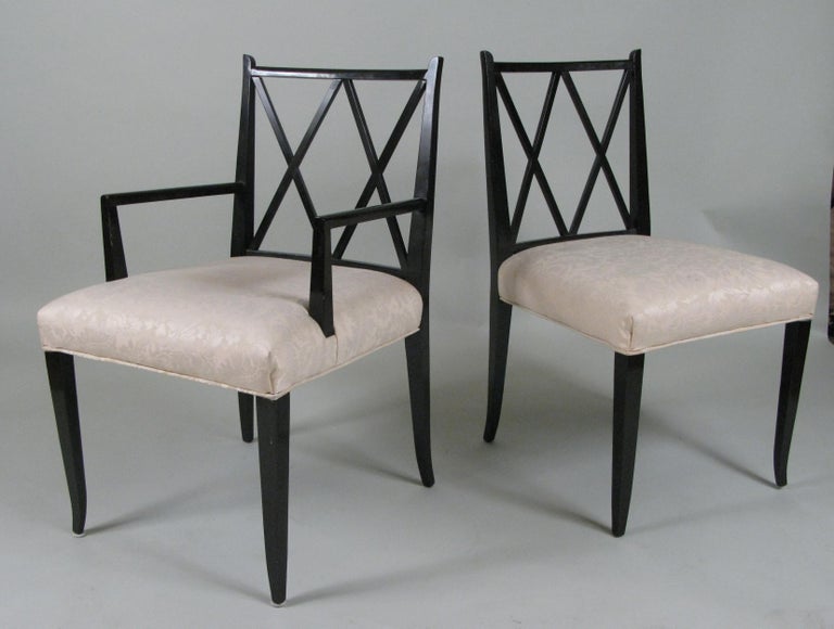Set of Six 'Double X' Dining Chairs by Tommi Parzinger for Parzinger Originals at 1stDibs