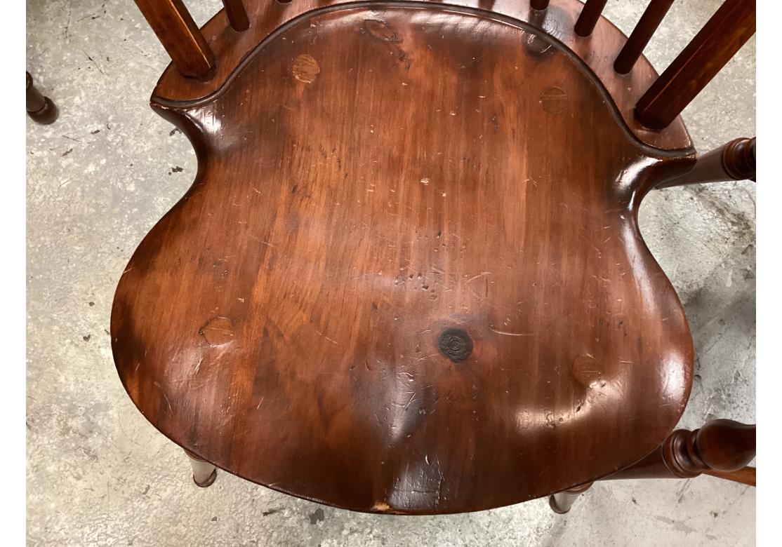 Set Of Six D.R. Dimes Bow Back Windsor Dining Chairs 12
