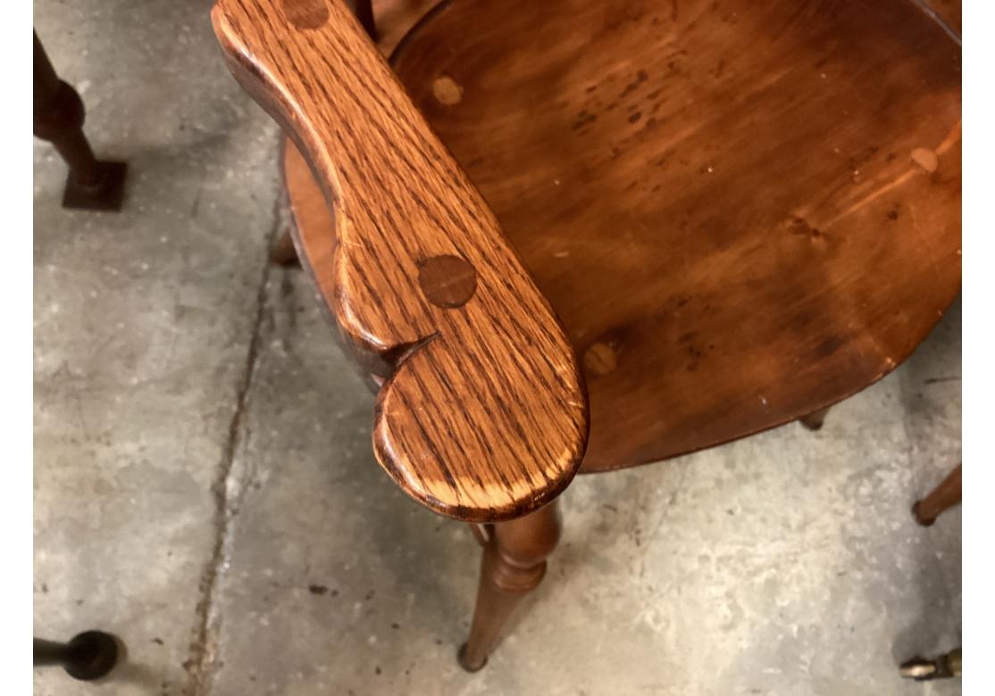 Set Of Six D.R. Dimes Bow Back Windsor Dining Chairs 13