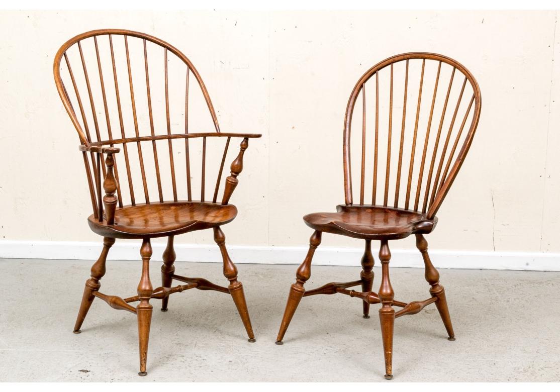 Set Of Six D.R. Dimes Bow Back Windsor Dining Chairs 2