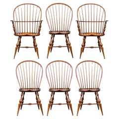 Juego De Seis D.R. Sillas de Comedor Windsor con Respaldo Arco Dimes