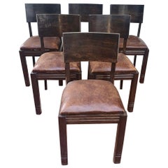Ensemble de six chaises Dudouyt