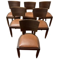 Set of Six Dudouyt Chairs