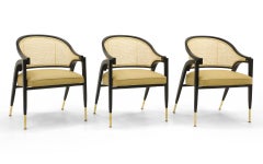 Set of Six Dunbar Dining Chairs with Arms, Expertly Restored, Excellent