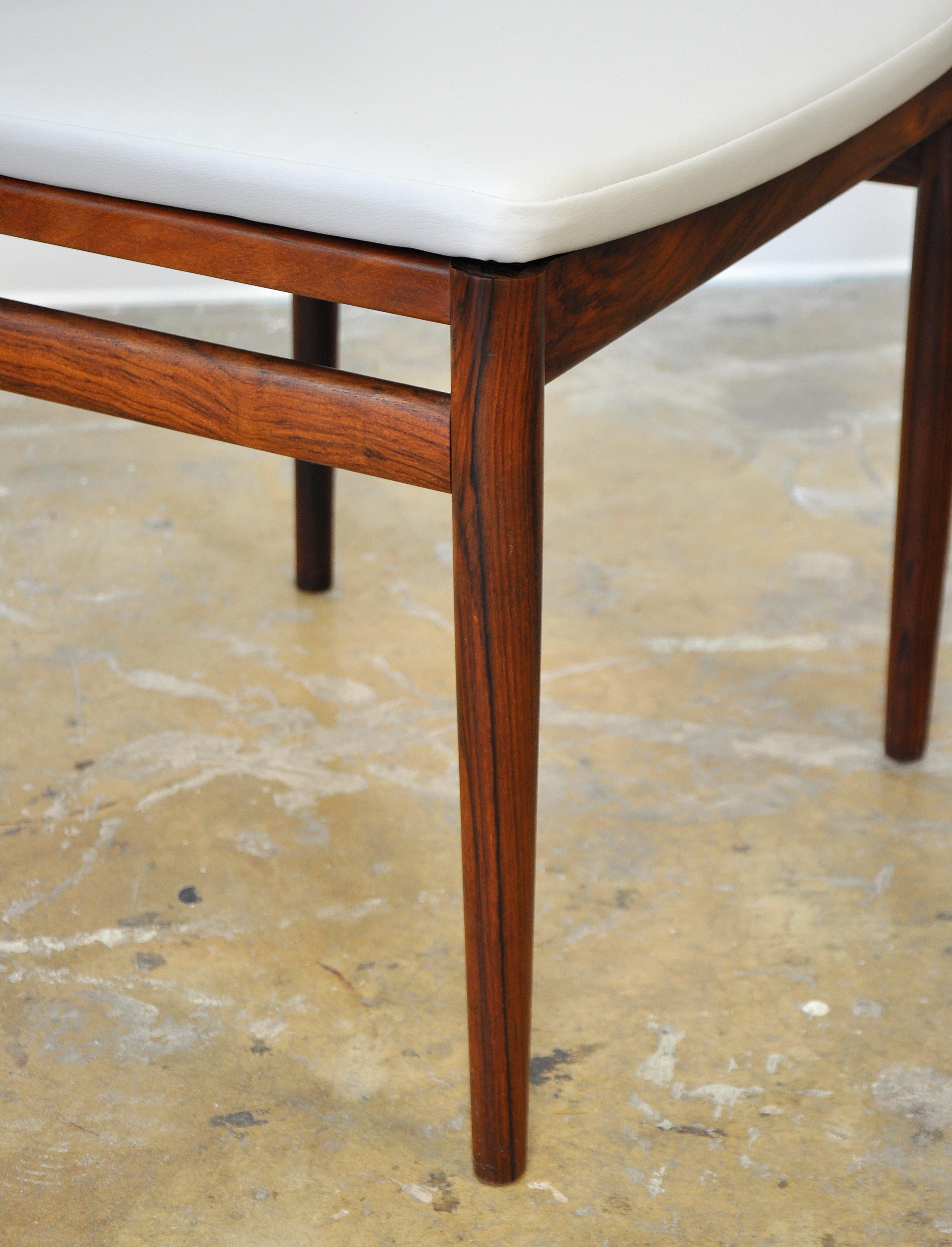 Set of Six Dyrlund Rosewood Ladder Back Dining Chairs 10
