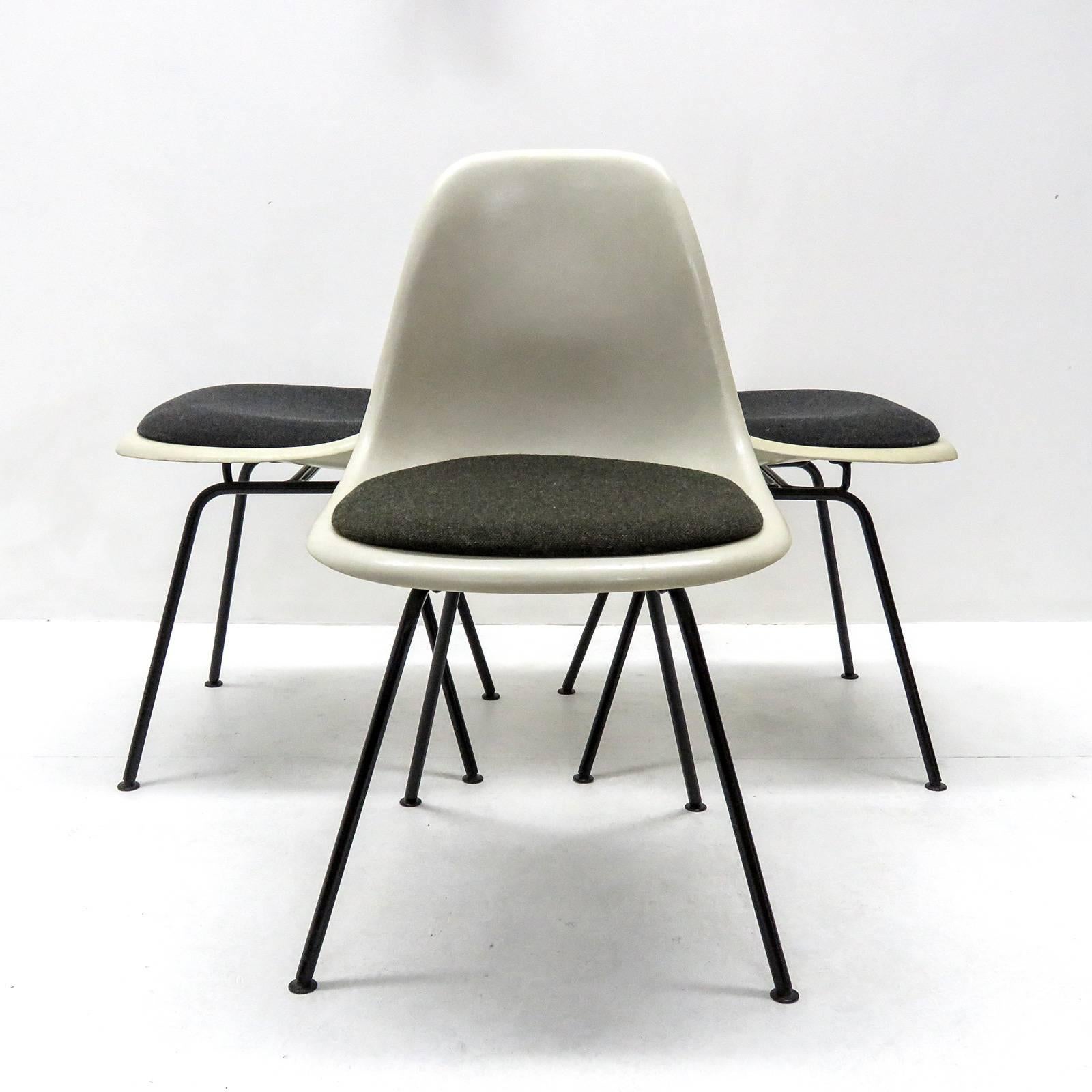 Metal Set of Six Eames DSX Dining Chairs for Herman Miller, 1960
