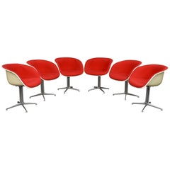 Ensemble de six fauteuils Eames La Fonda:: vers 1970