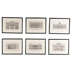 Used Set of Six Early 18th Century Architectural Engravings by Sir Colin Campbell