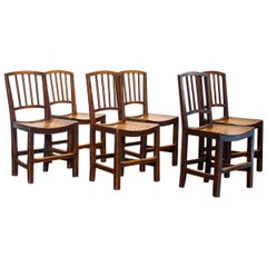 Set of Six Early 19th Century Elm Dining Chairs