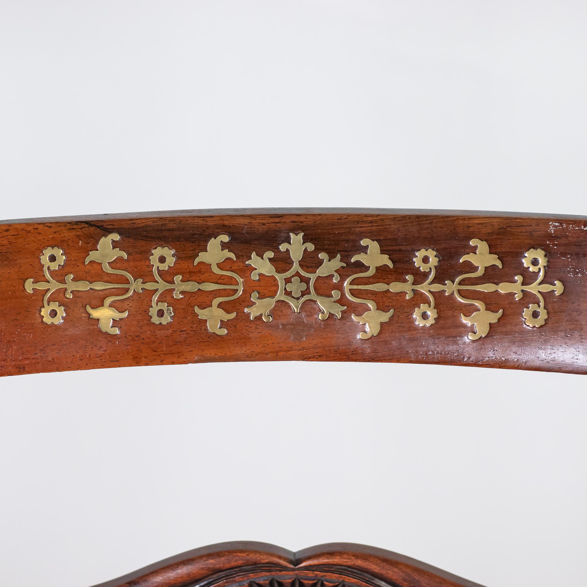 Set di sei sedie in finto palissandro del periodo Regency inglese dell'inizio del XIX secolo in vendita 5