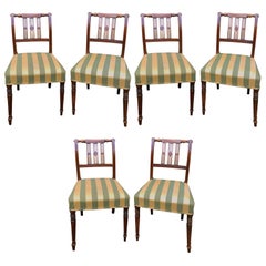 Set of Six Early 19th Century Regency Mahogany Dining Chairs
