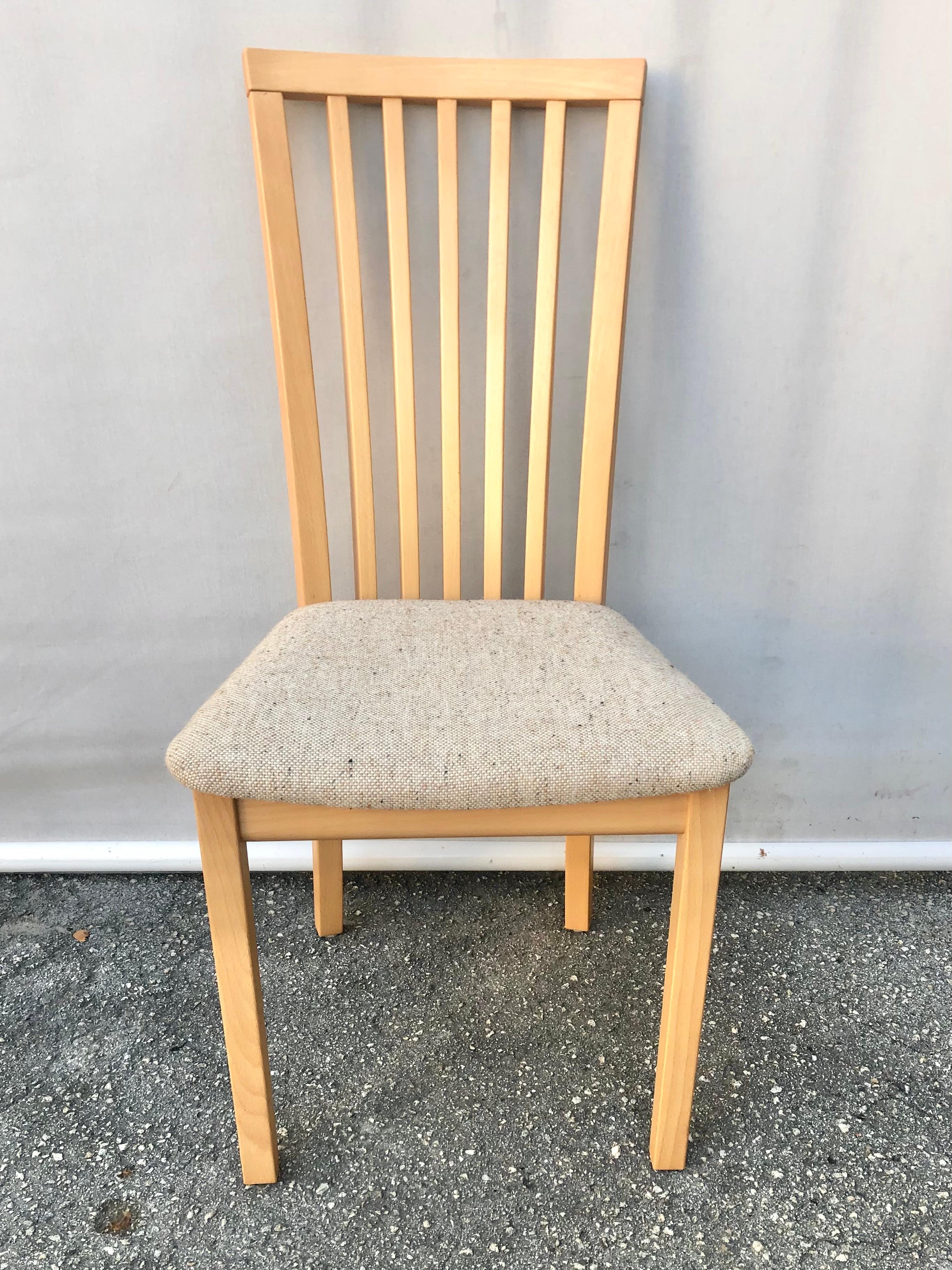 Set of Six Early 2000s Danish Modern Dining Chairs by Skovby Mobler Denmark 6