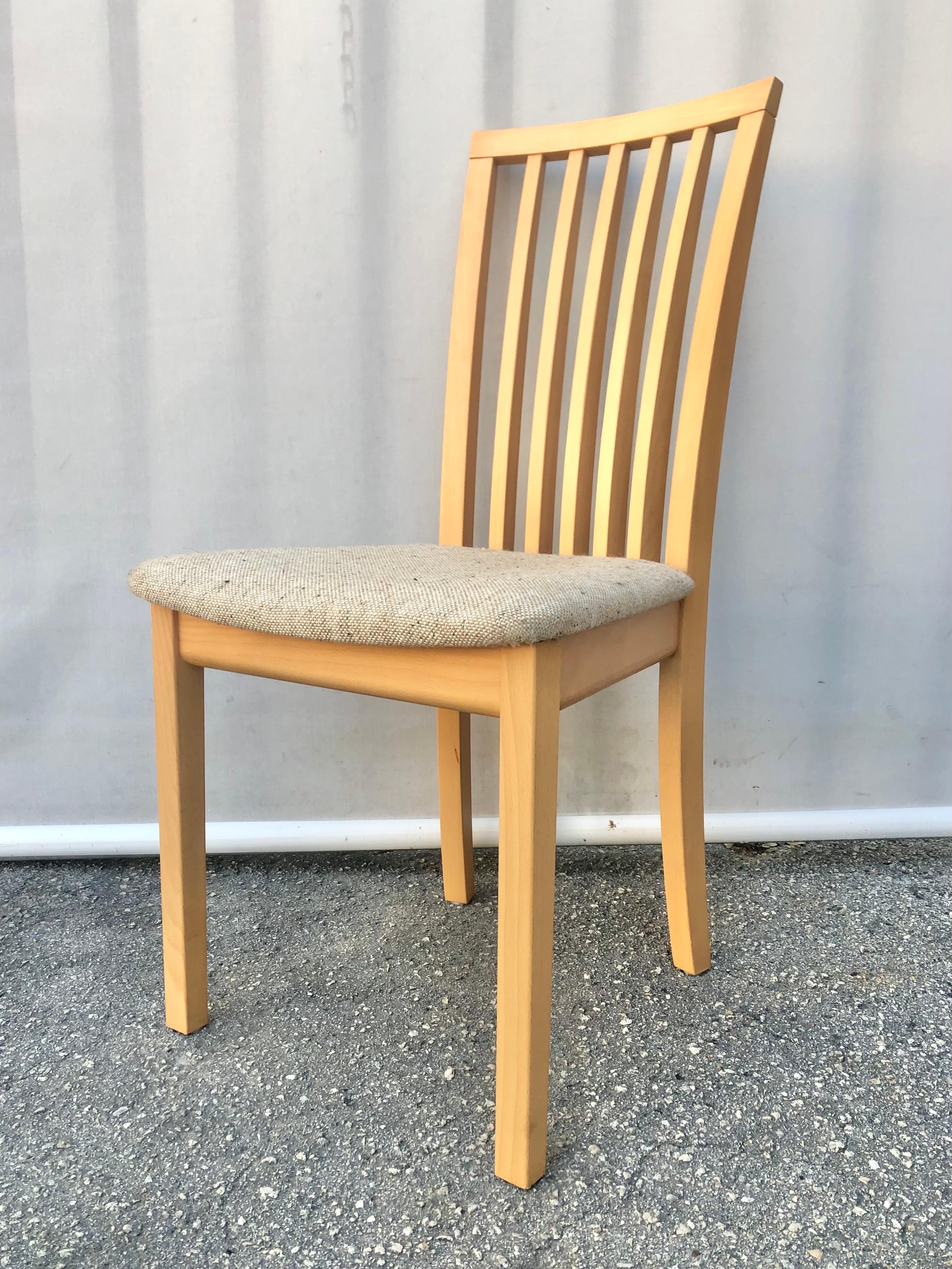 Set of Six Early 2000s Danish Modern Dining Chairs by Skovby Mobler Denmark  1