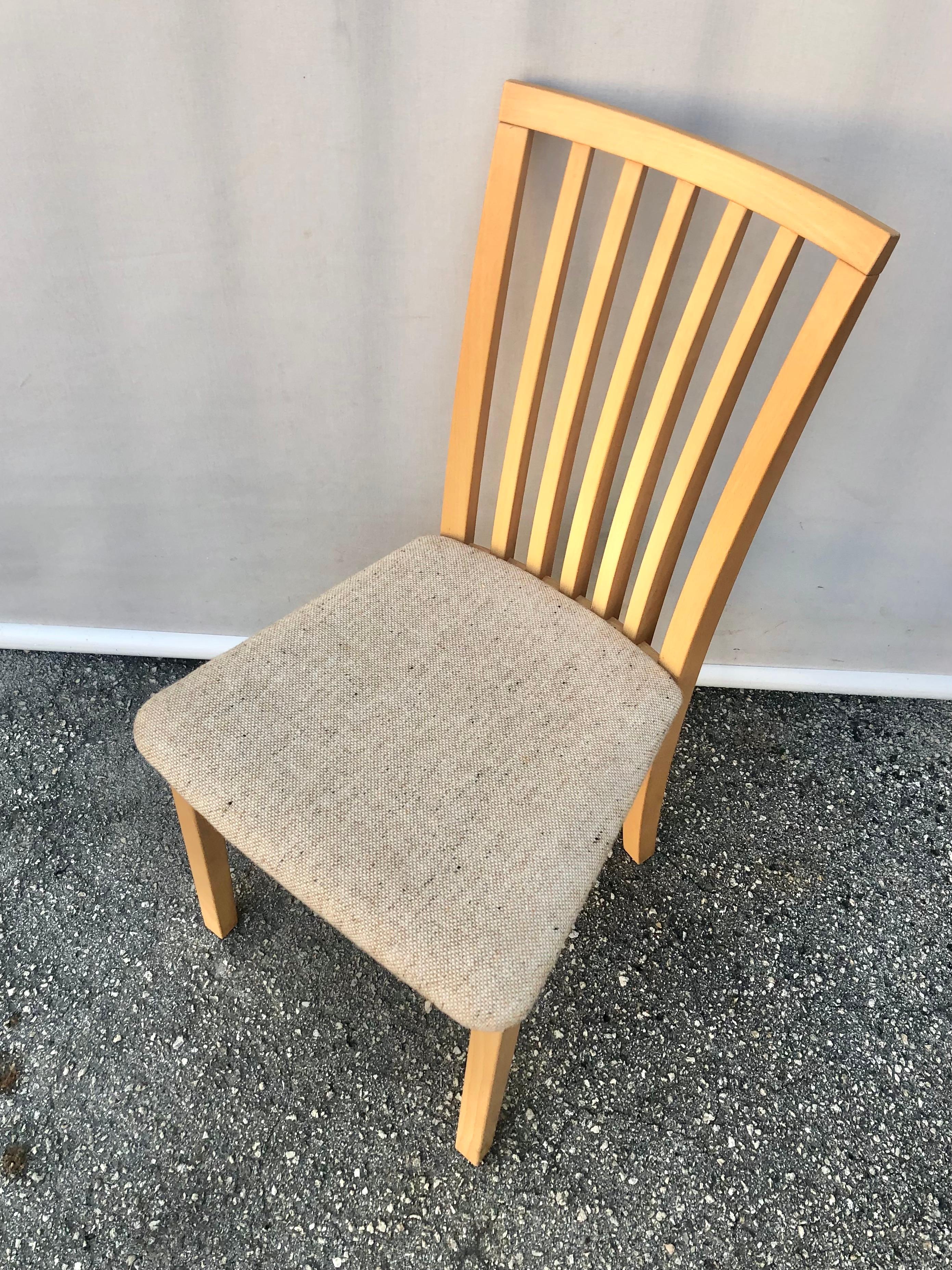 Set of Six Early 2000s Danish Modern Dining Chairs by Skovby Mobler Denmark  2