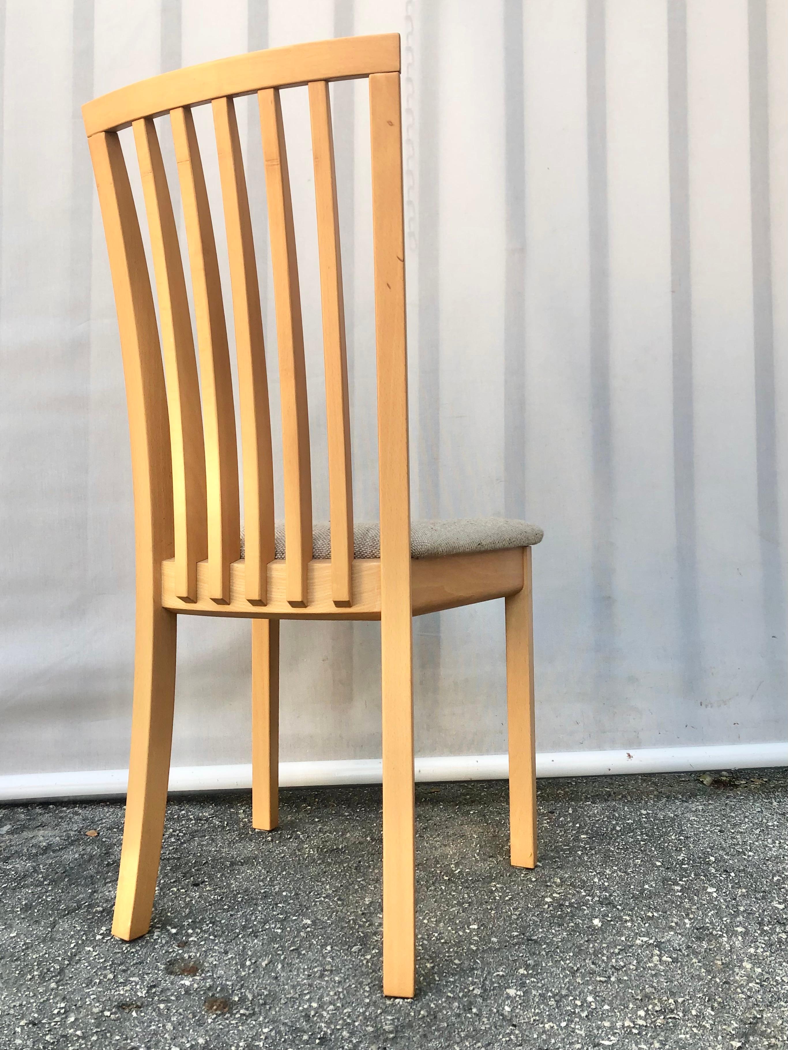 Set of Six Early 2000s Danish Modern Dining Chairs by Skovby Mobler Denmark  3