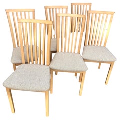Set of Six Early 2000s Danish Modern Dining Chairs by Skovby Mobler Denmark