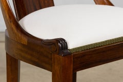 Set of Six Early 20th Century French Empire Mahogany Gondola Dining Chairs