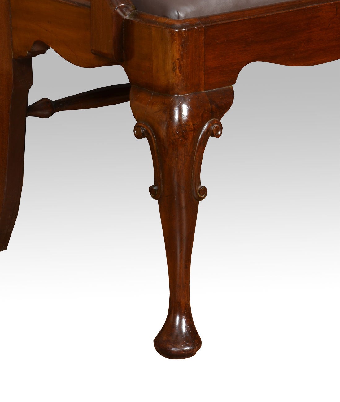 Mahogany Set of Six Early 20th Century Queen Anne Style High Back Dining Chairs