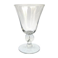 Set of Six Early 20th Century Swedish Crystal Wine Glasses