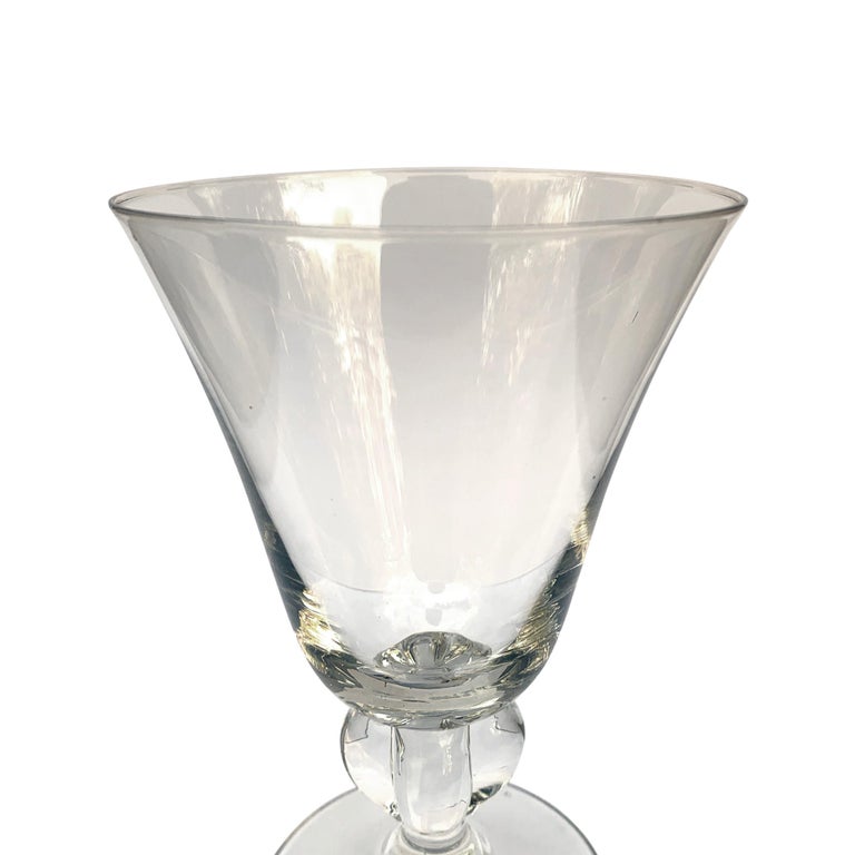 Set of Six Early 20th Century Swedish Crystal Wine Glasses at 1stDibs ...