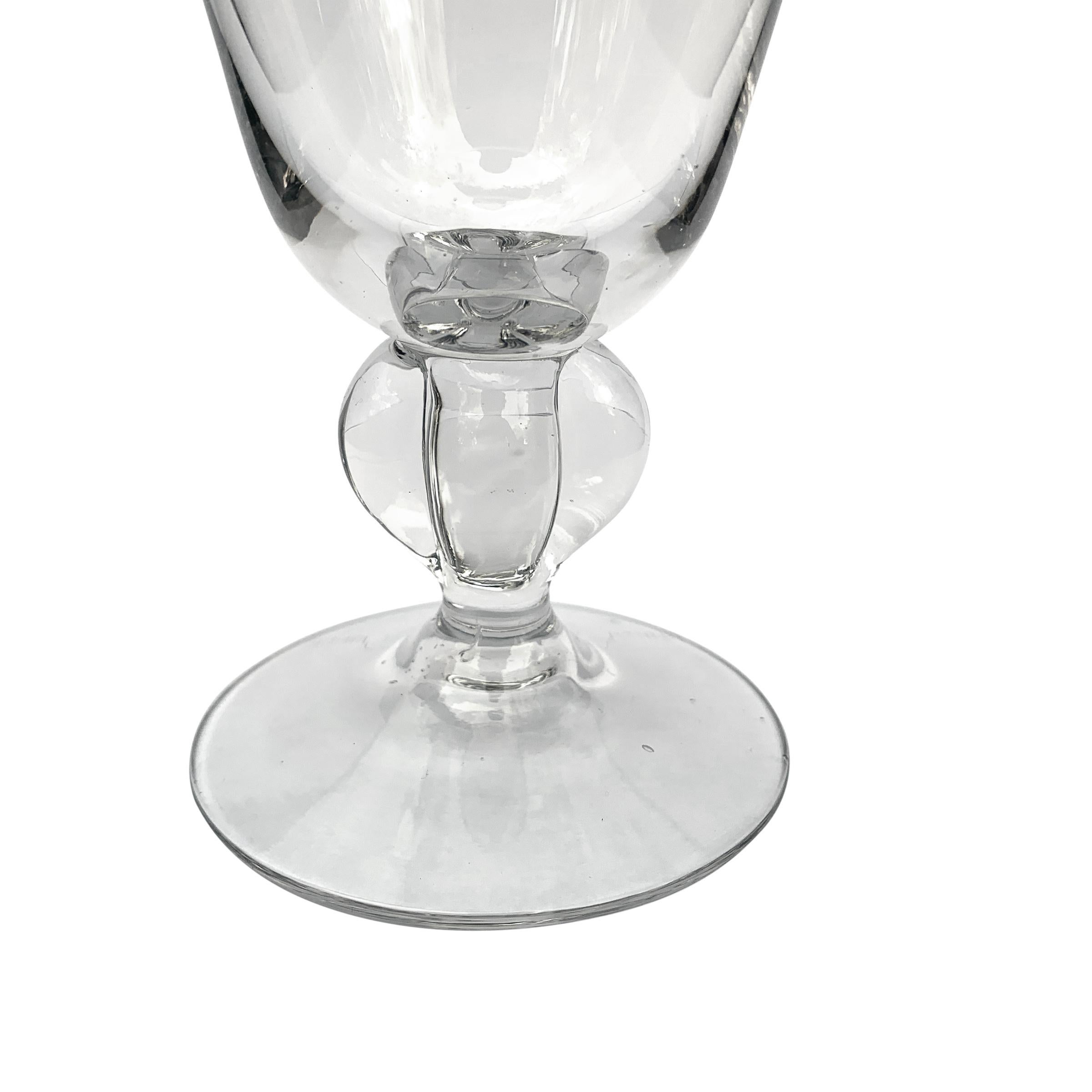 Set of Six Early 20th Century Swedish Crystal Wine Glasses 2