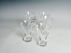 Set of Six Early Art Deco Libby Water or Cocktail Glasses