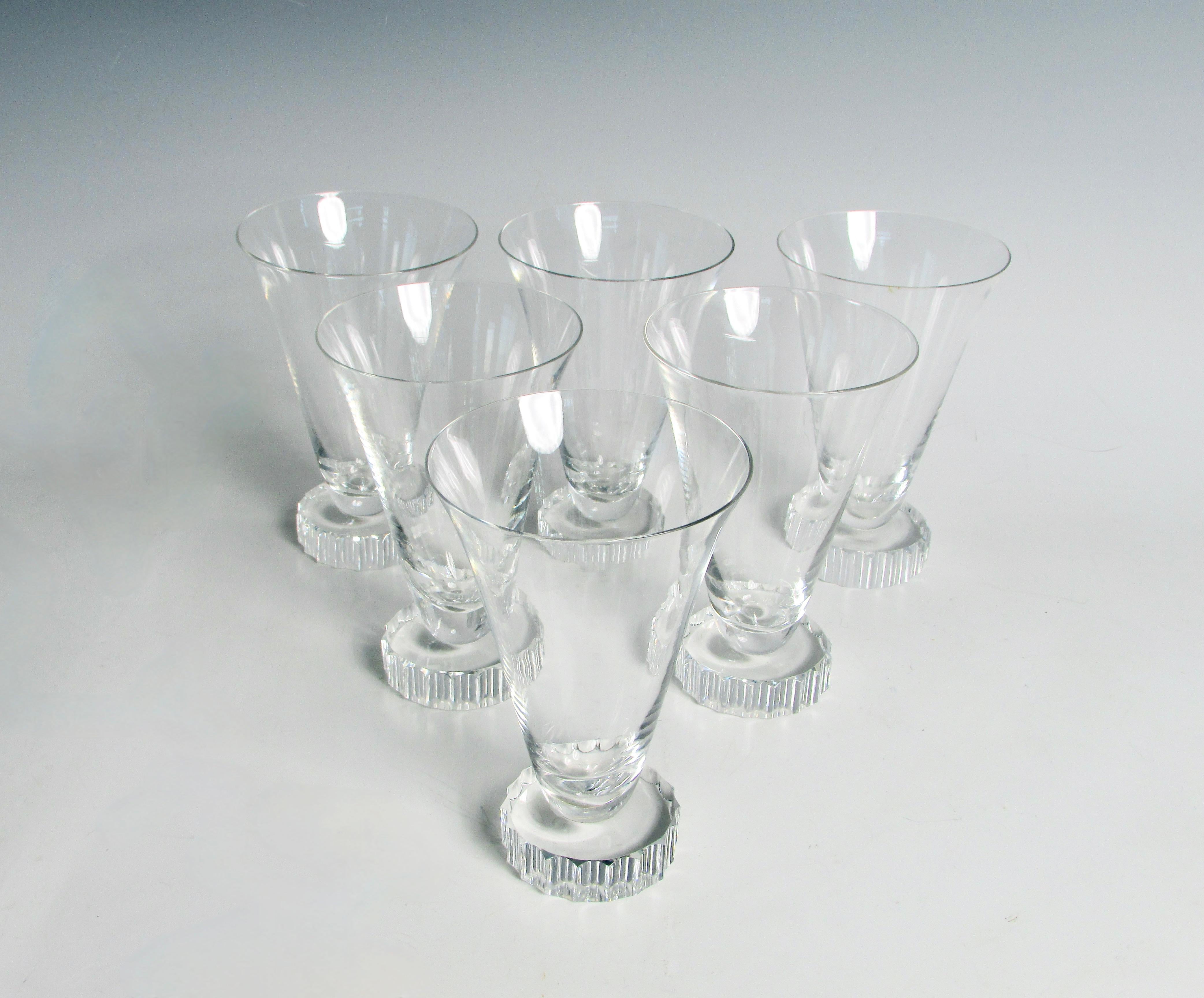 Ensemble de six verres à eau ou à cocktail Libby Art Déco précoce en vente 1