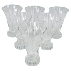 Set of Six Early Art Deco Libby Water or Cocktail Glasses