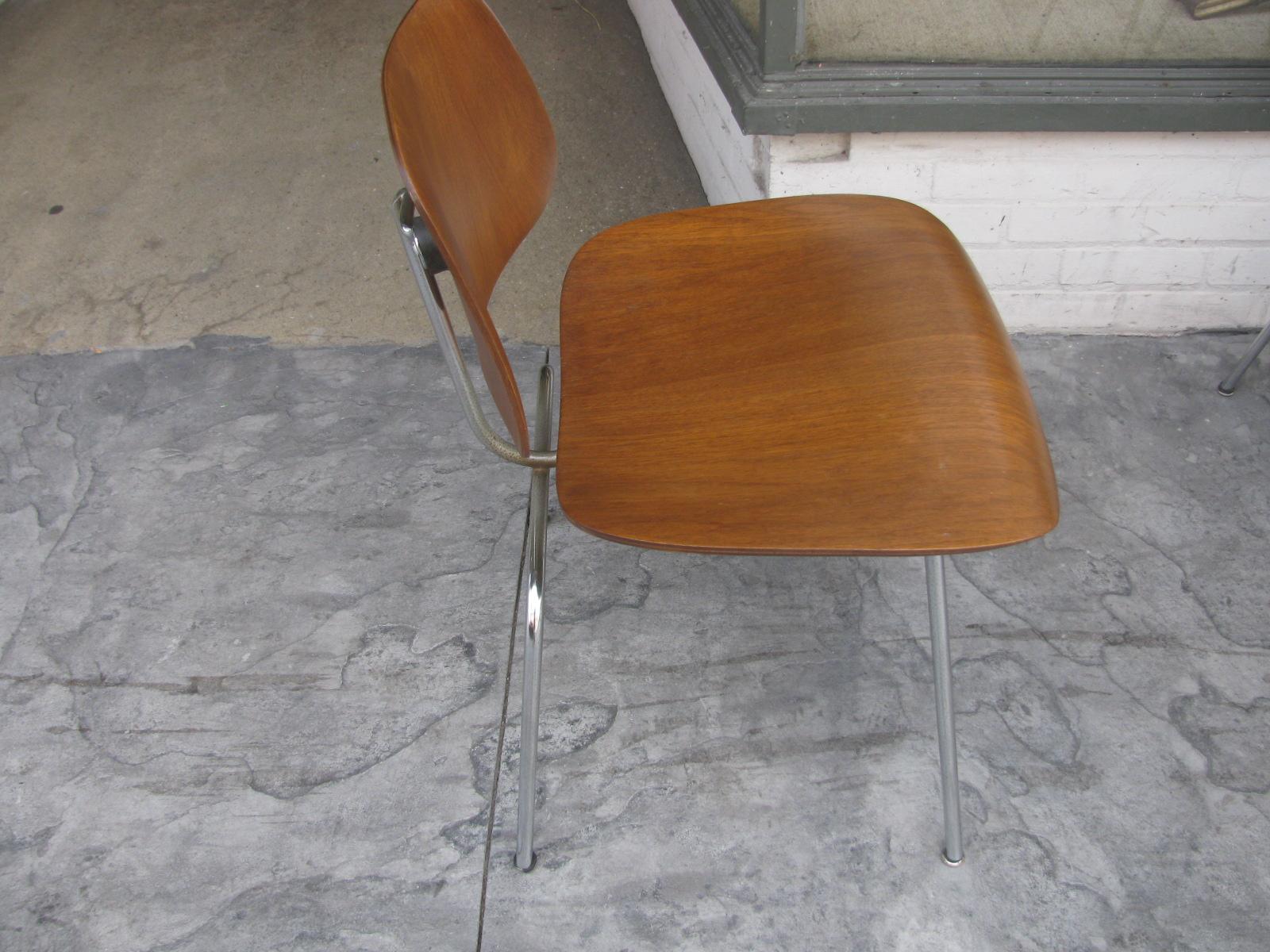 Set of 6 Mid Century Early Evans for Charles + Ray Eames DCM Dining Chairs 1