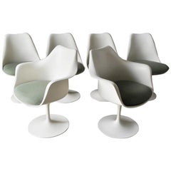 Set of Six Early Production Tulip Dining Chairs by Eero Saarinen for Knoll