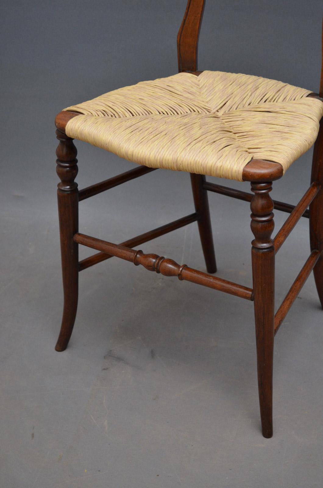 Set of Six Early Victorian Chairs in Rosewood For Sale 1