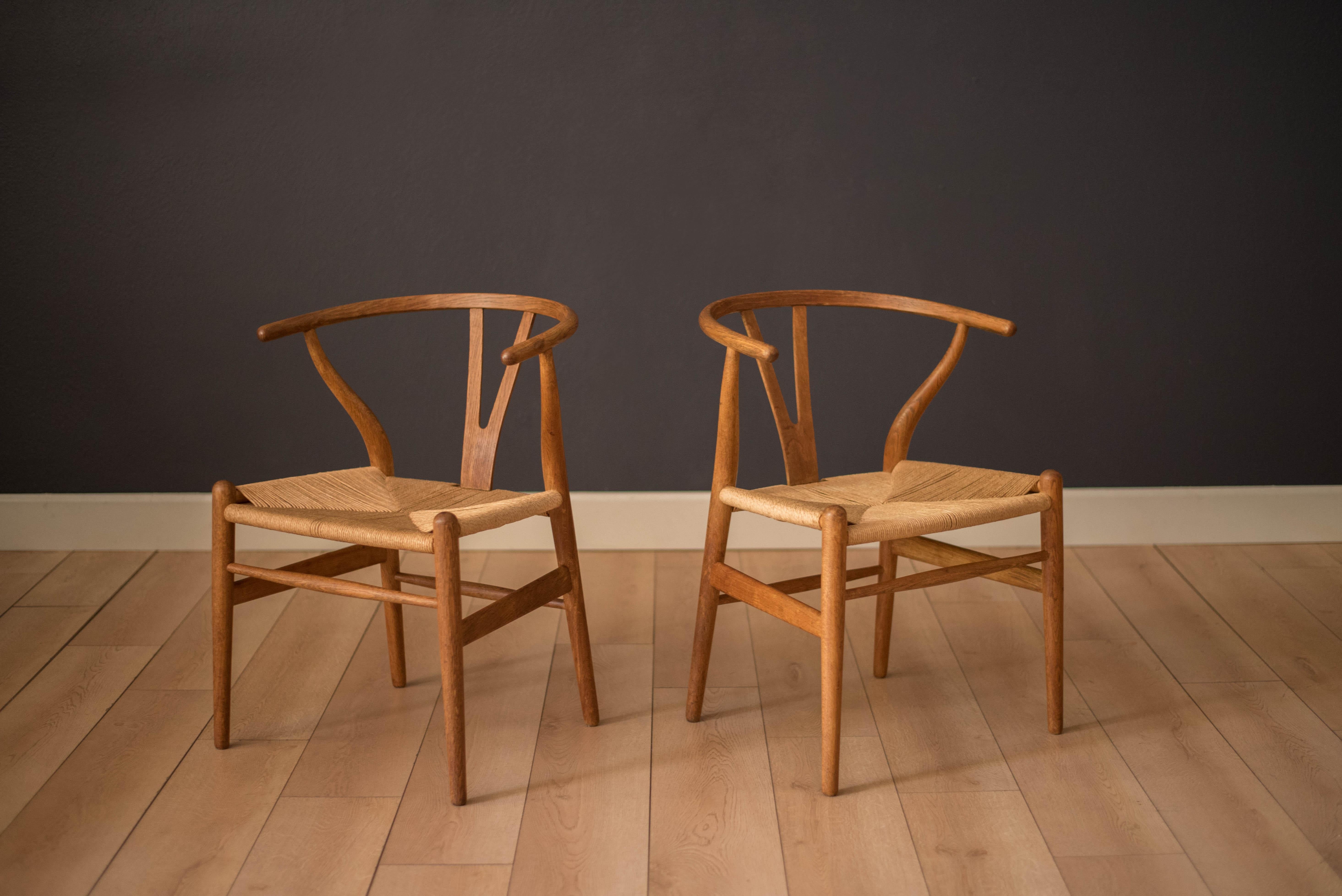 Set of Six Early Vintage Hans Wegner CH24 Wishbone Dining Chairs 2