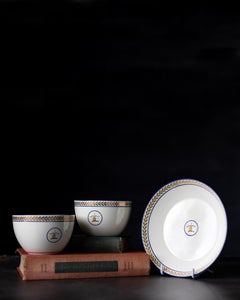 Set of Six Early Wedgwood Creamware Teacups and Saucers