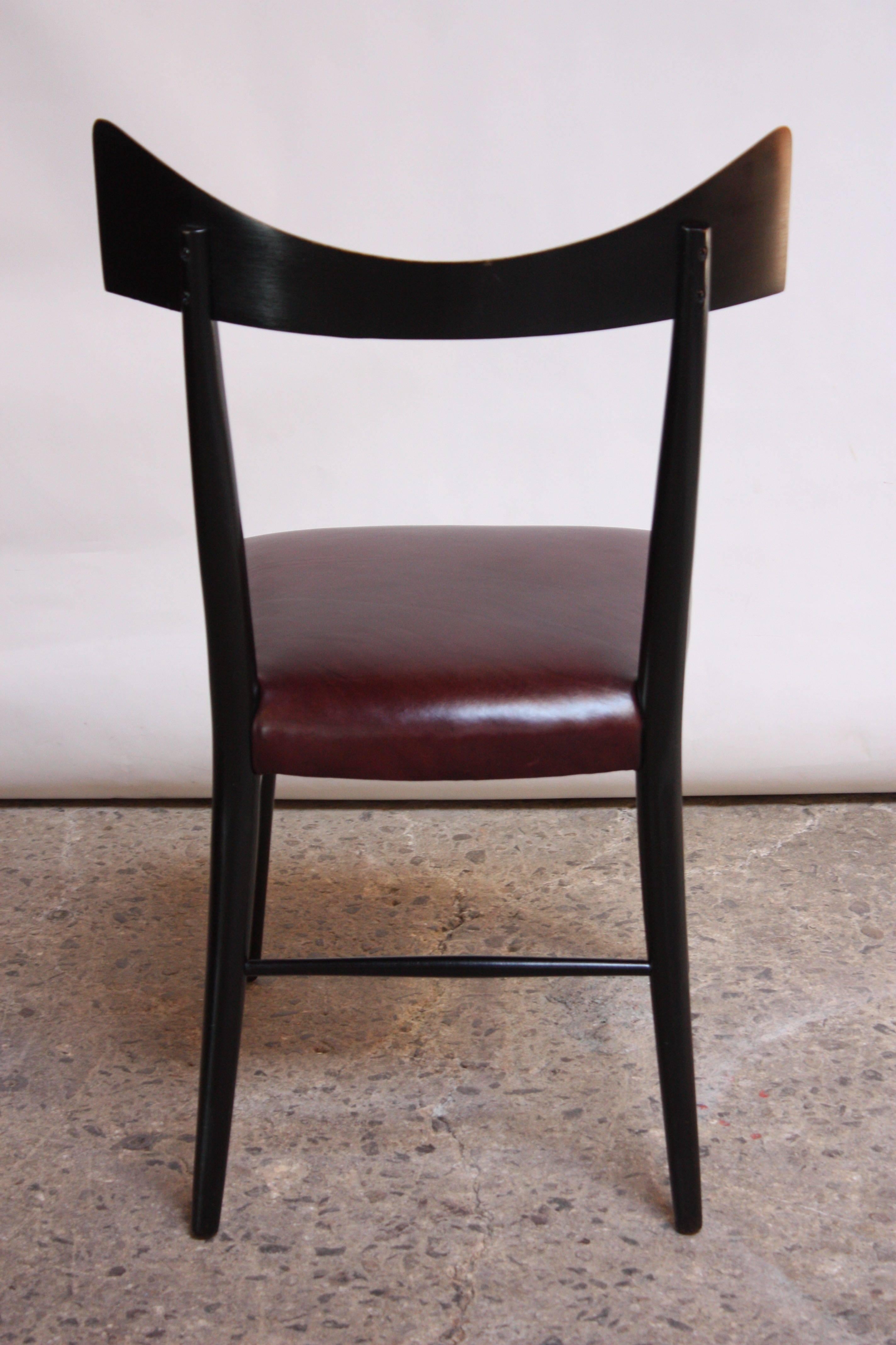 Set of Six Ebonized Curved-Back Dining Chairs by Paul McCobb for Planner Group 6