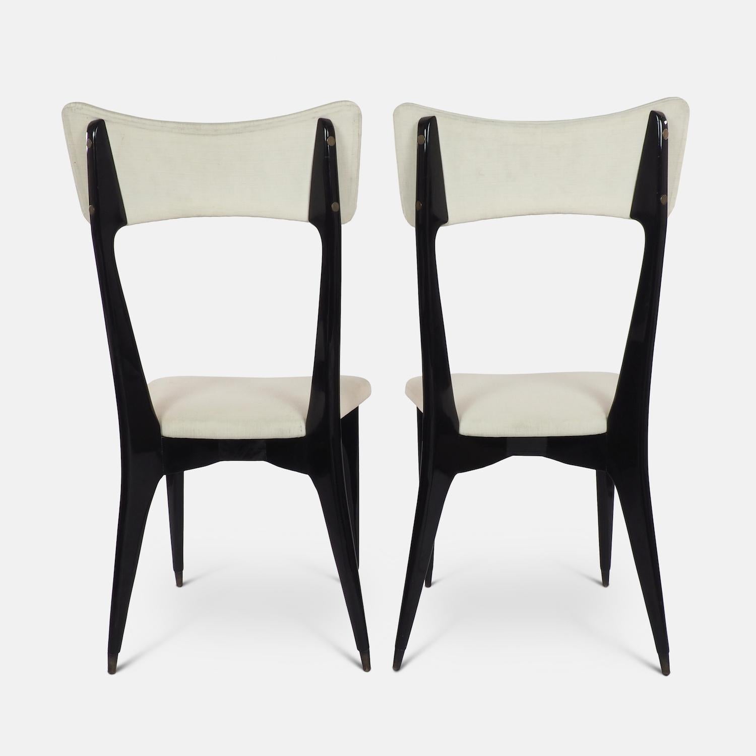 Set of Six Ebonized Dining Chairs Attributed to Ico Parisi 11