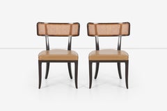 Set of Six Edward Wormley for Dunbar Curved-Back Dining Chairs