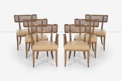 Set of Six Edward Wormley for Dunbar Curved-Back Dining Chairs