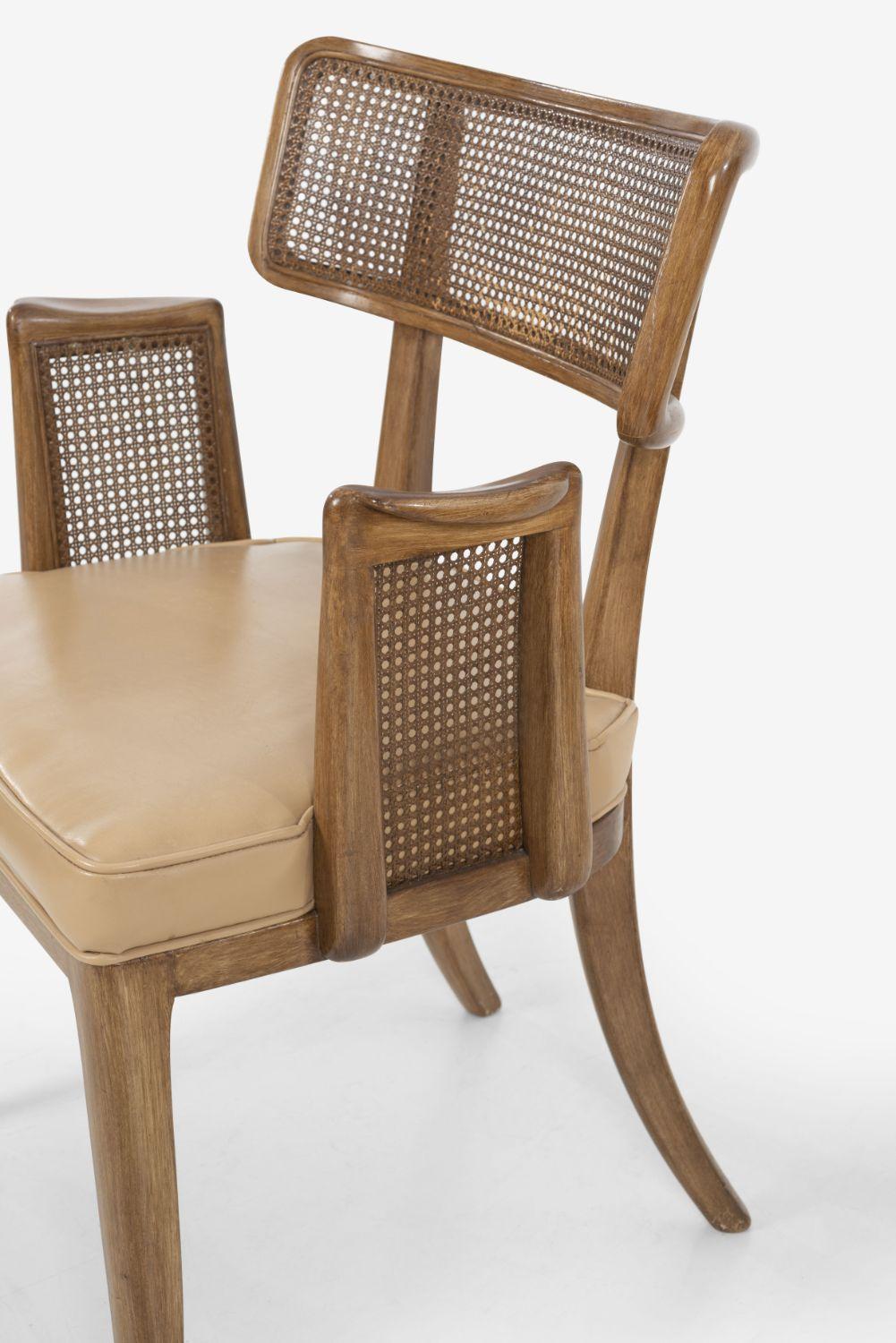 Set aus sechs Esszimmerstühlen mit geschwungener Rückenlehne von Edward Wormley für Dunbar im Angebot 1