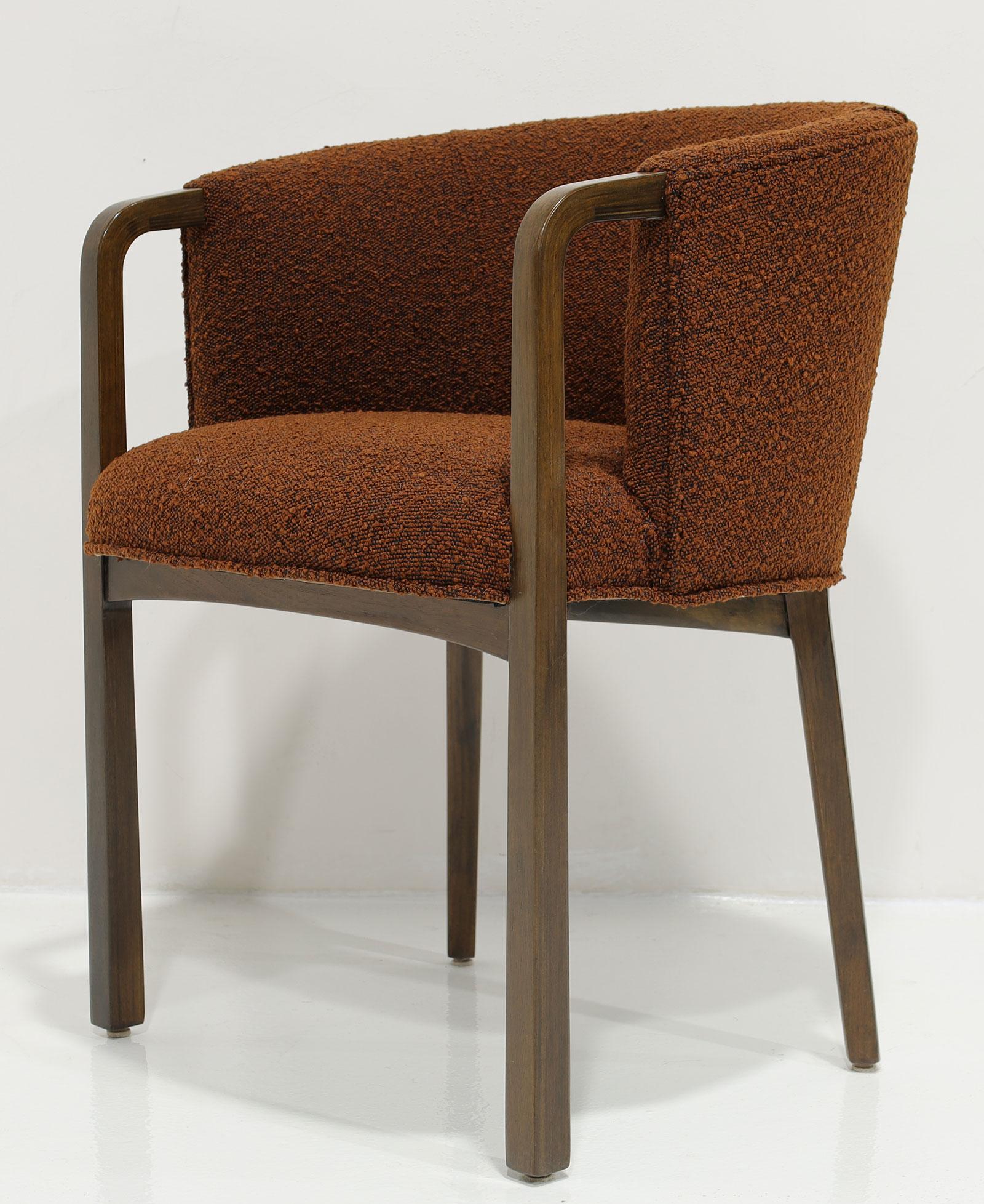 Américain Ensemble de six chaises de salle à manger Boucle Edward Wormley pour Dunbar en vente
