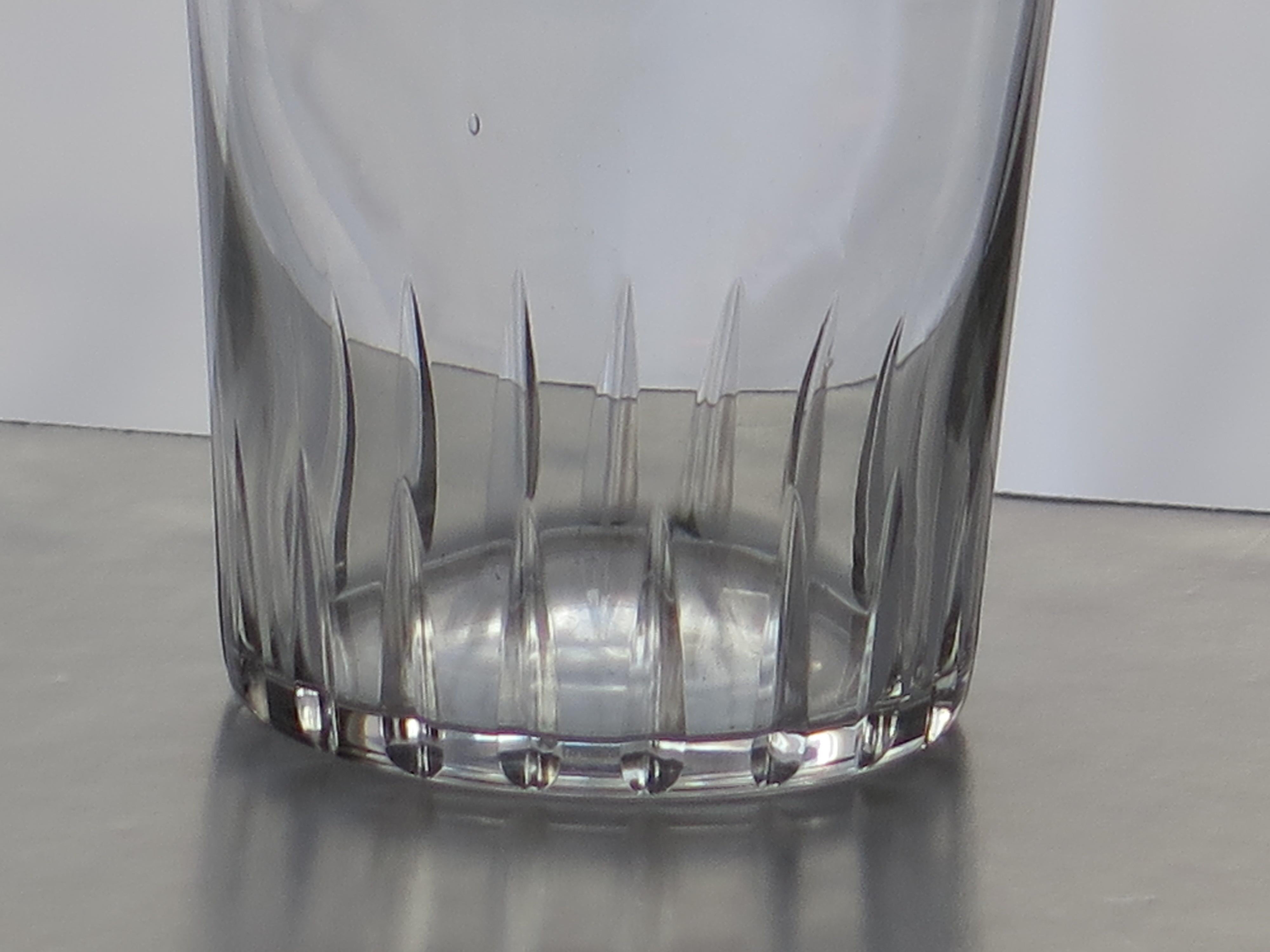 20th Century Set of SIX Edwardian Glass Tumblers Engraved Drinking Glasses, circa 1905 For Sale