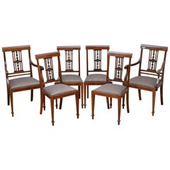 Set of Six Edwardian Mahogany Dining Chairs